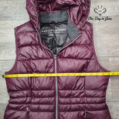 Marc New York Packable Jacket Hooded Vest Size M