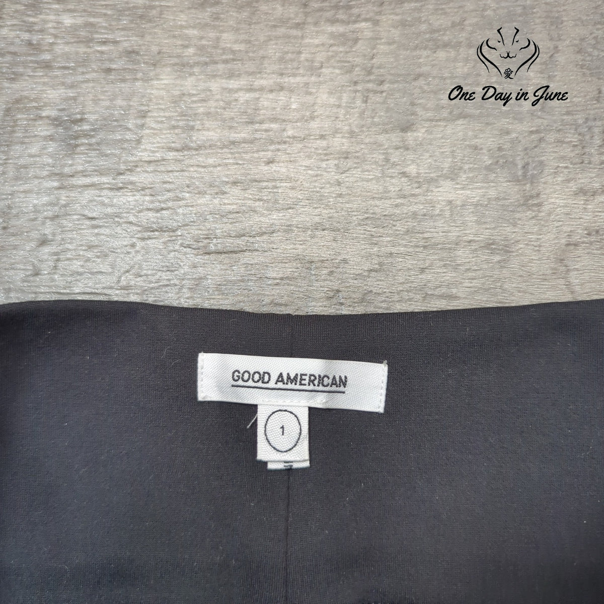 Good American The Boss Skinny Ankle Pants Black Ponte Side Zip Size 1