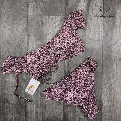 Prettygarden Off Shoulder Bikini Swimsuit Size S