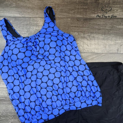 Aleumdr Retro Polka Dot Tankini Size XL