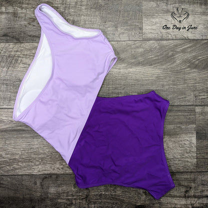 SweatyRocks One Shoulder Cut Out One Piece Swimsuit Size M