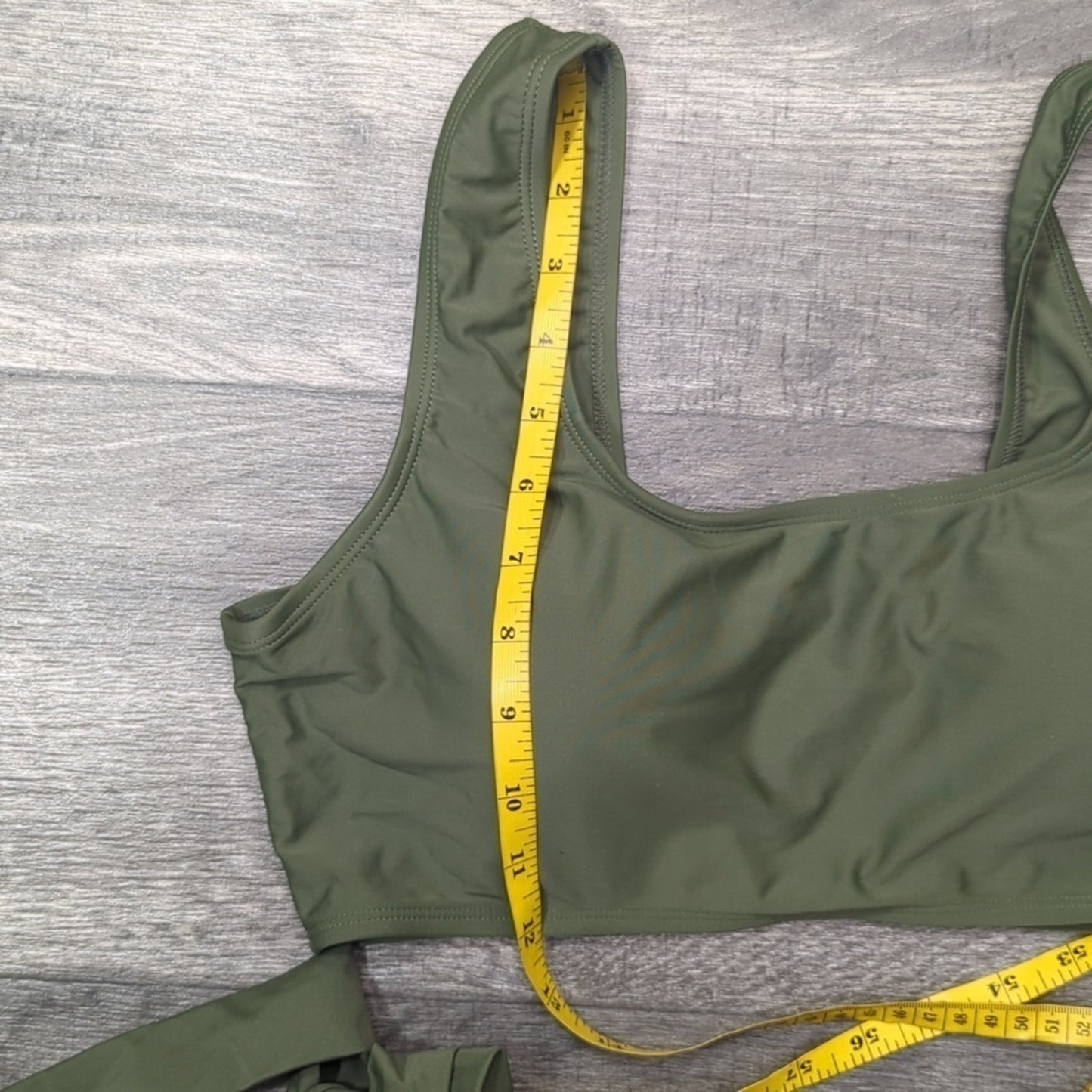 Aleumdr Crop Top Bottom Knot Bikini Swimsuit Size XL