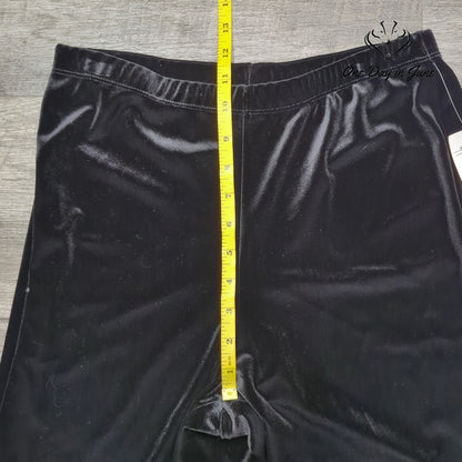 Elementz Black Velvet Velour Pull On Wide Leg Pants NWT Size M