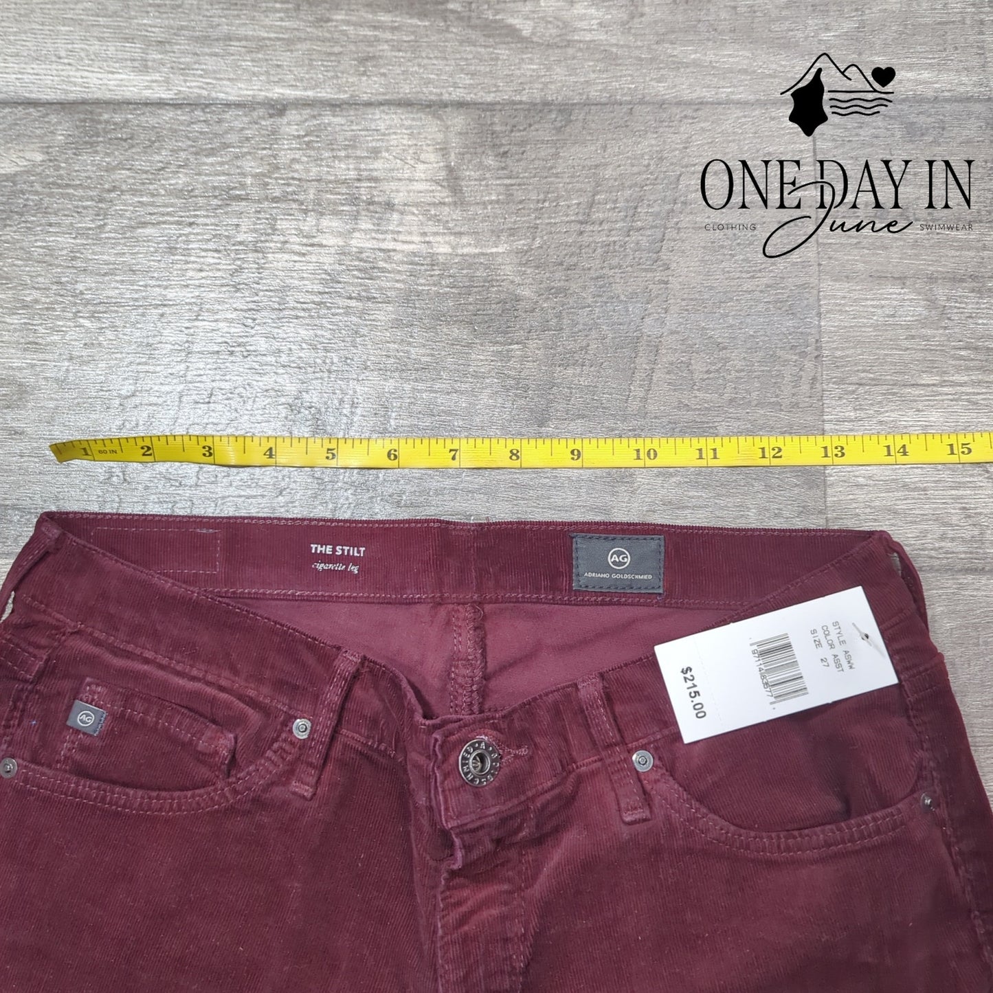 Adriano Goldschmied The Stilt Cigarette Leg Corduroy Pants Size 27 (4)