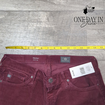 Adriano Goldschmied The Stilt Cigarette Leg Corduroy Pants Size 27 (4)