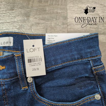 Loft The Slim Flare Jeans Size 8 (29)