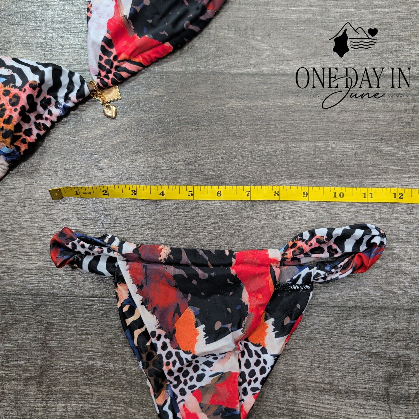 Aleumdr Adjustable Triangle Brailian Bikini Swimsuit Size XXS