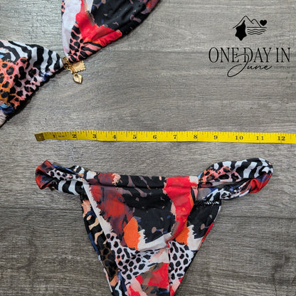 Aleumdr Adjustable Triangle Brailian Bikini Swimsuit Size XXS