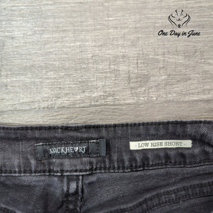 Black Heart Juniors Embroidered Low Rise Shorts Size 1