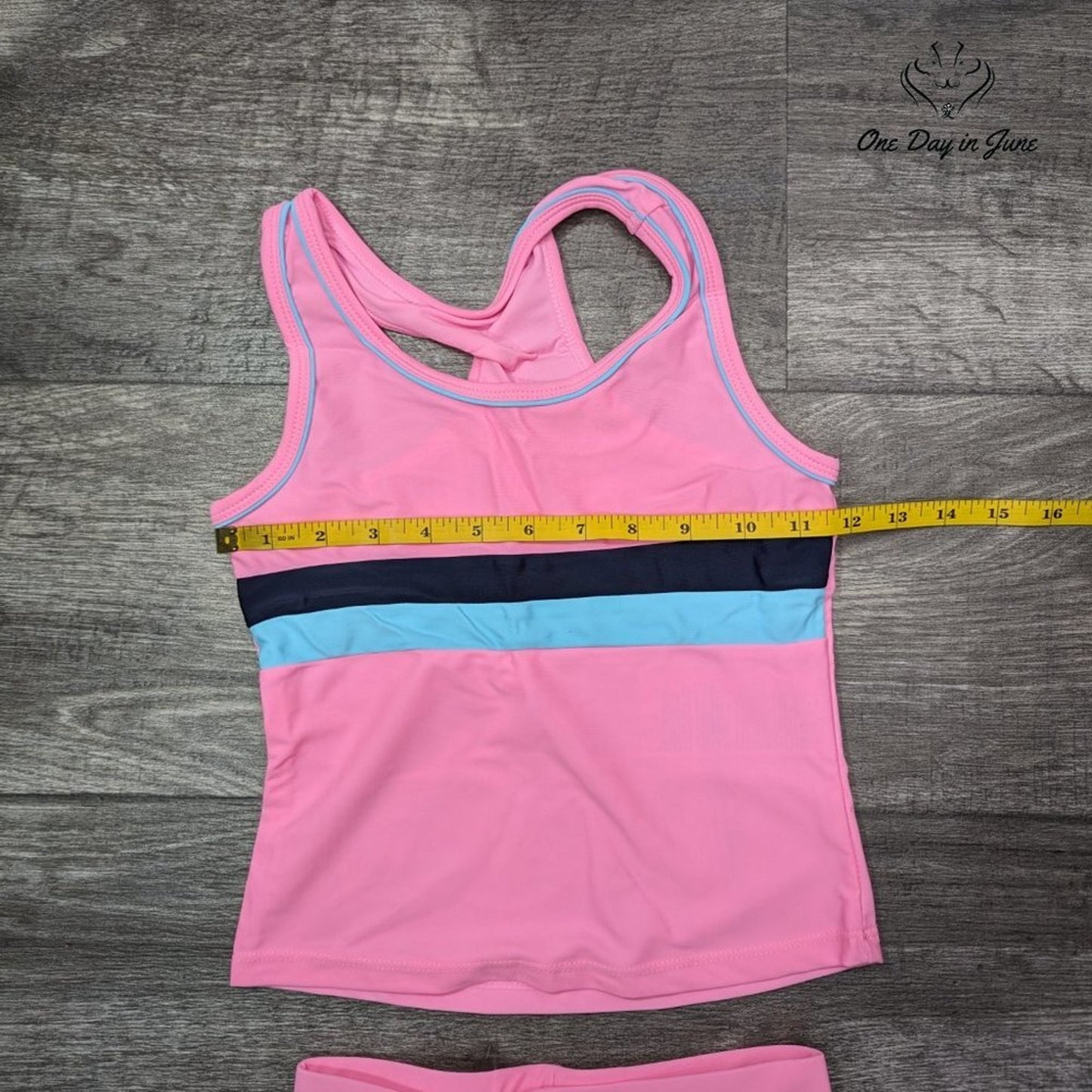 Proallo Girls Tankini Boy Short Swimsuit Size L