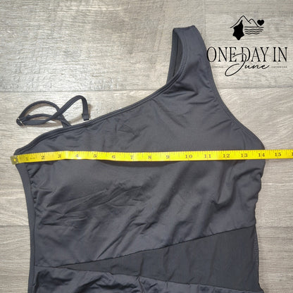 Yonique Mesh Cut Out Piece Swimsuit Size M