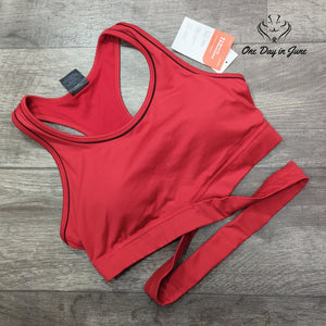 Sports Illustrated Racer Back Cross Front Bikini Top Size L