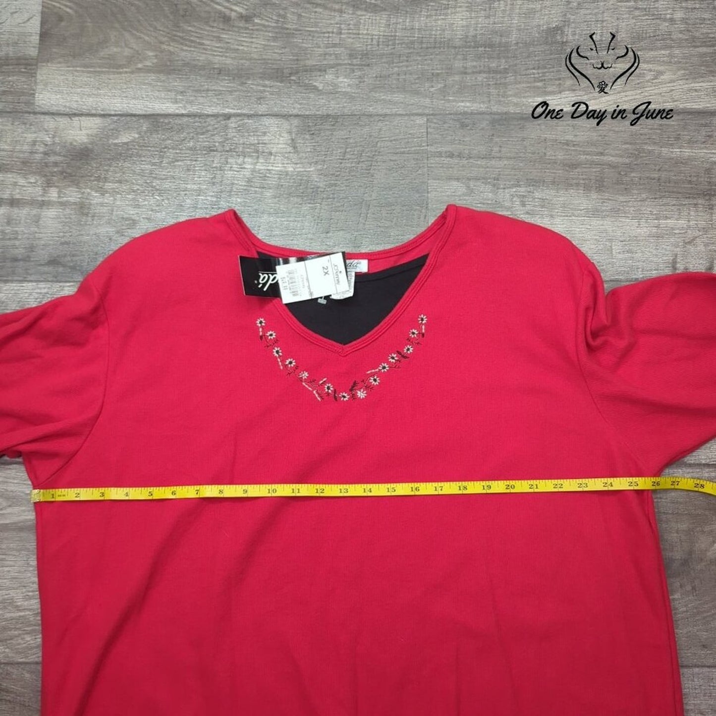 Agenda Long Sleeve Shoulder Pad Sweater Size 2X
