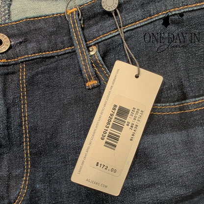 AG Adriano Goldschmied The Harper Essential Straight Jeans Dark NWT $172 Size 6