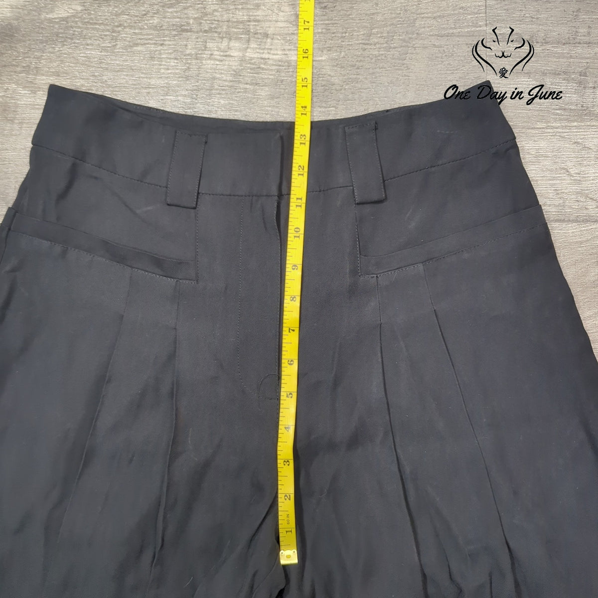 Topshop Black Pleated Straight Leg Dress Pants Trousers Size 6