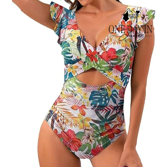 B2Prity Twist Front Keyhole One Piece Swimsuit Size XL
