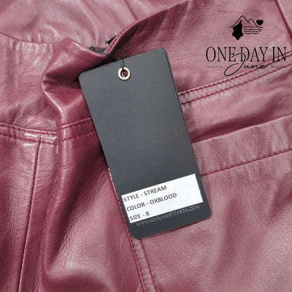 Bod & Christensen Stream Leather Bootcut Oxblood Genuine Leather NWT Size 8