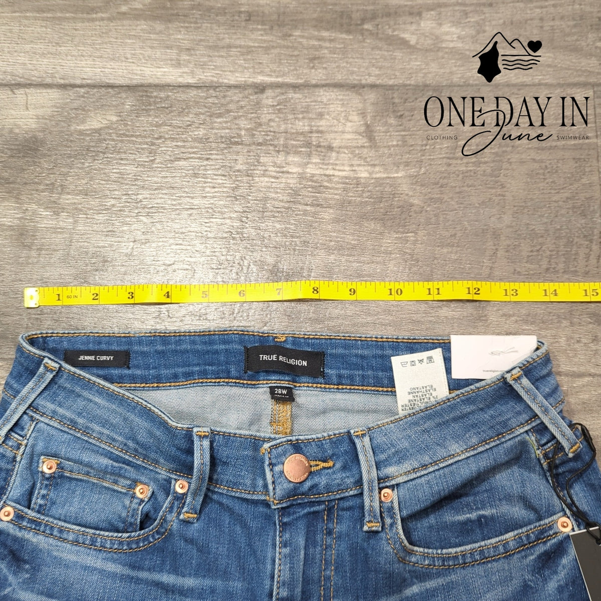 True Religion Jennie Curvy Skinny Jeans Blue Mid Rise NWT Size 28 (6)