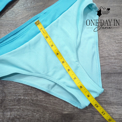 Charmo Ribbed One Shoulder Bikini Swimsuit Size 11-12Y