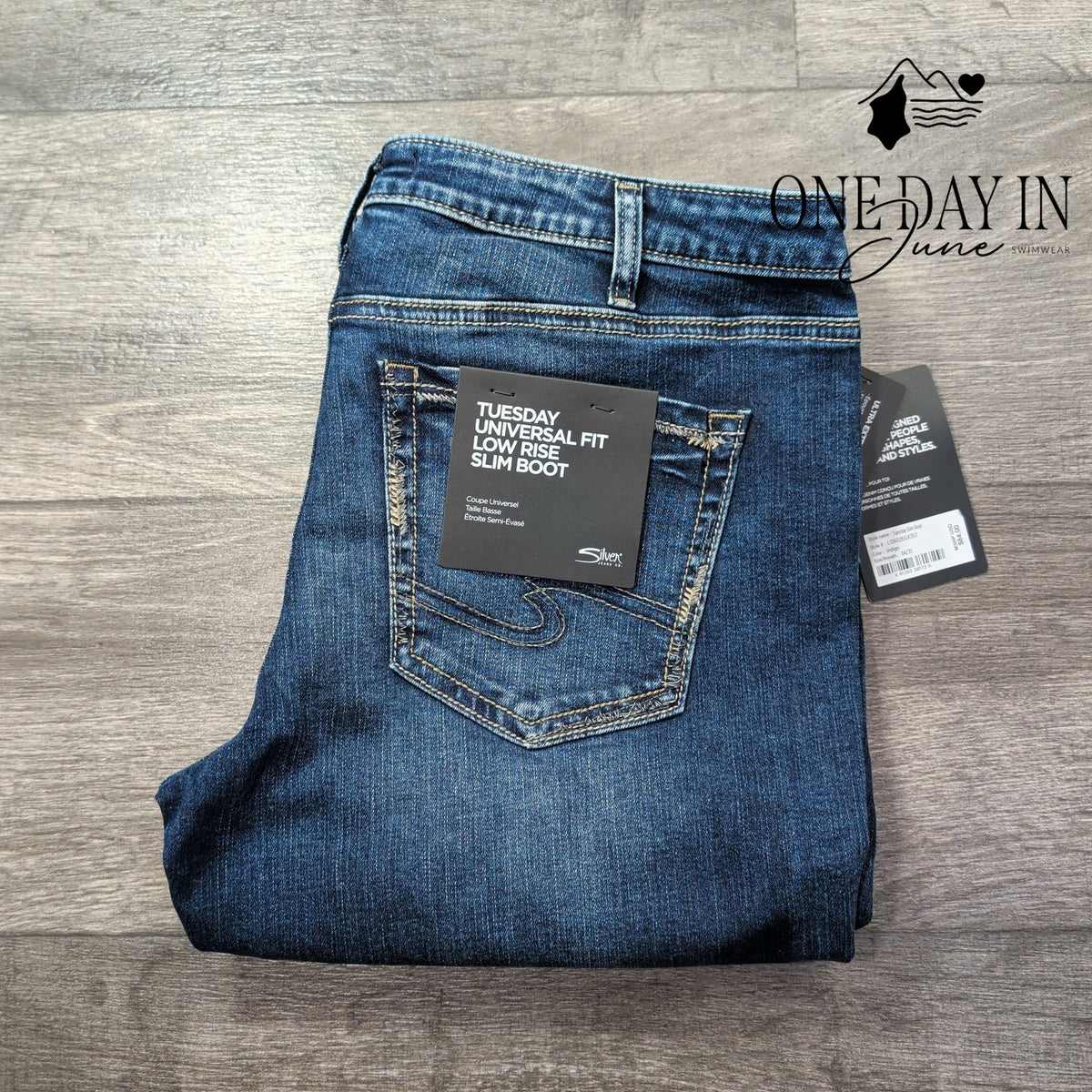 Silver Jeans Co Tuesday Slim Bootcut Jeans Low Rise NWT Size 34X31 (16)