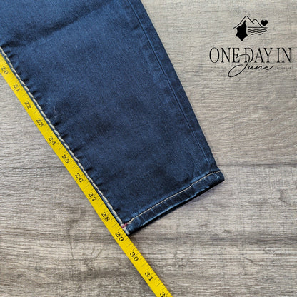 True Religion Jennie Curvy Mid Rise Super Skinny Jeans Dark Blue NWT Size 14