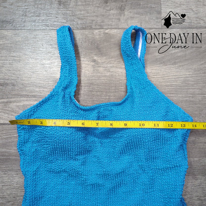 Charmo Smocked One Piece Swimsuit Size M