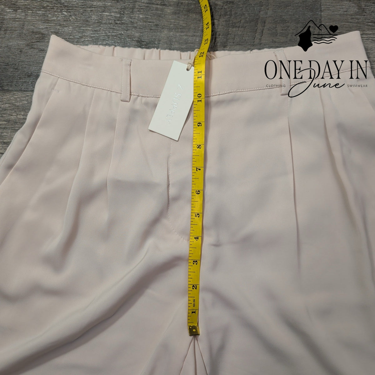 Z Supply Pleated Dress Pants Blush Pink Straight Leg NWT Size M