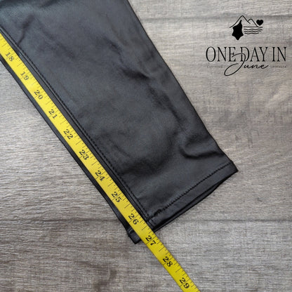 Social Standard Mid Rise Ankle Skinny Faux Leather Jeans Size 4