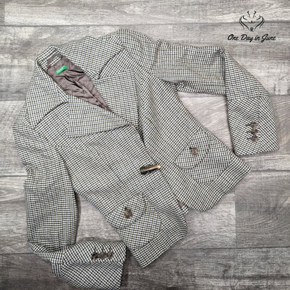 Benetton Vintage Classic Houndstooth Blazer Size 40 (M)