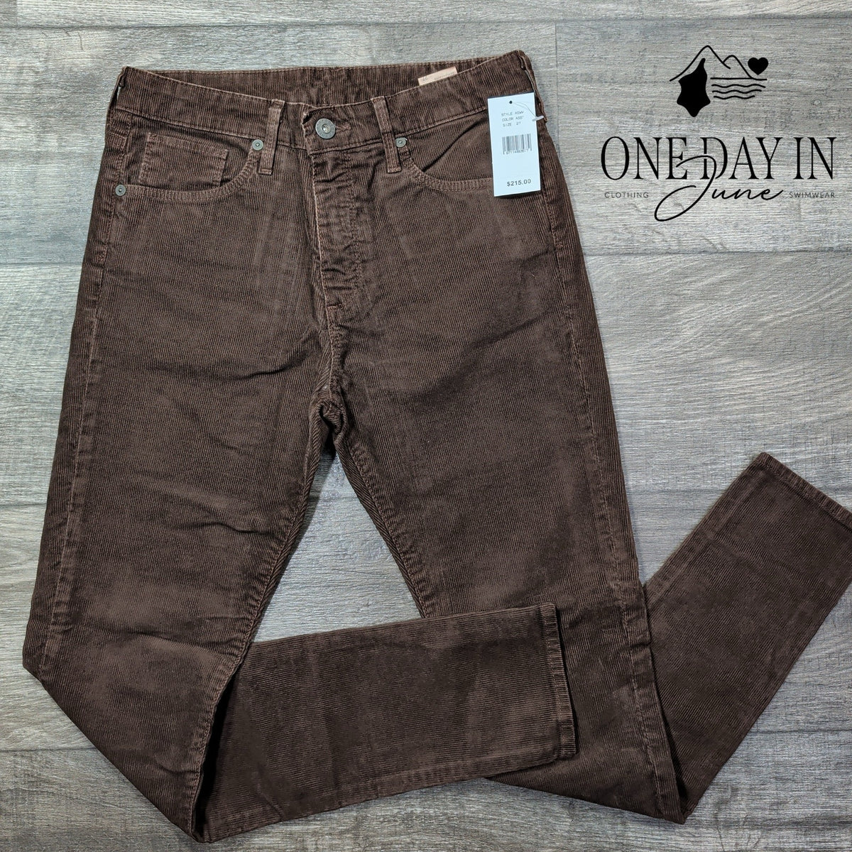 AG Adriano Goldschmied Skinny Corduroy Pants Brown NWT Size 4 (27)