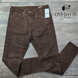 AG Adriano Goldschmied Skinny Corduroy Pants Brown NWT Size 4 (27)