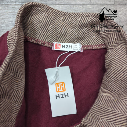 H2H Collared Long Sleeve Button Front Jacket Size L