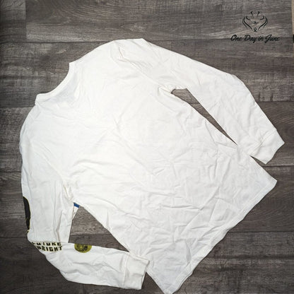 Arizona Jean Co. The Future Is Bright Long Sleeve Graphic Tee White NWT Size XXL