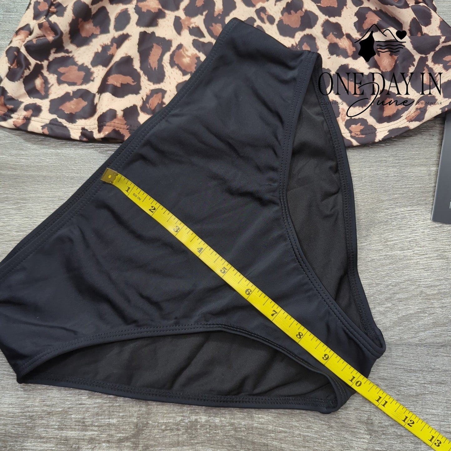 Tempt Me High Neck Leopard Tankini Swimsuit Size S