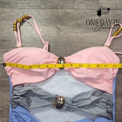 Aleumdr Cut Out One Piece Swimsuit Size M