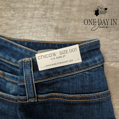 Chico's High Rise Straight Leg Jeans Size Chico's 00T (2T)