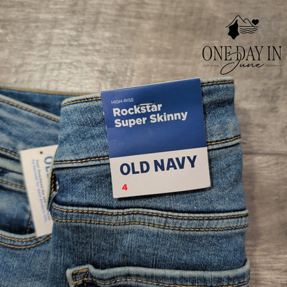 Old Navy Rockstar Super Skinny Built In Warm High Rise Jeans NWT Size 4