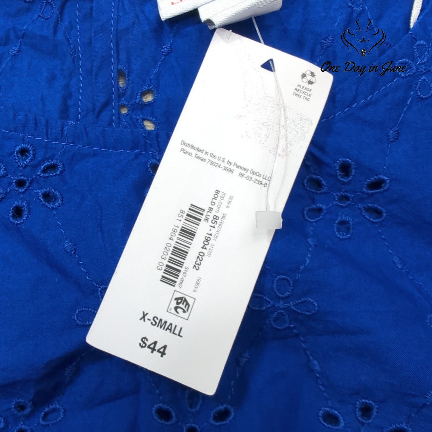 Liz Claiborne Long Sleeve Embroidered Top Size XS