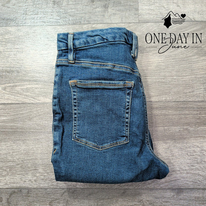Good American Good Legs Skinny Jeans Blue Mid Rise NWT Size 12