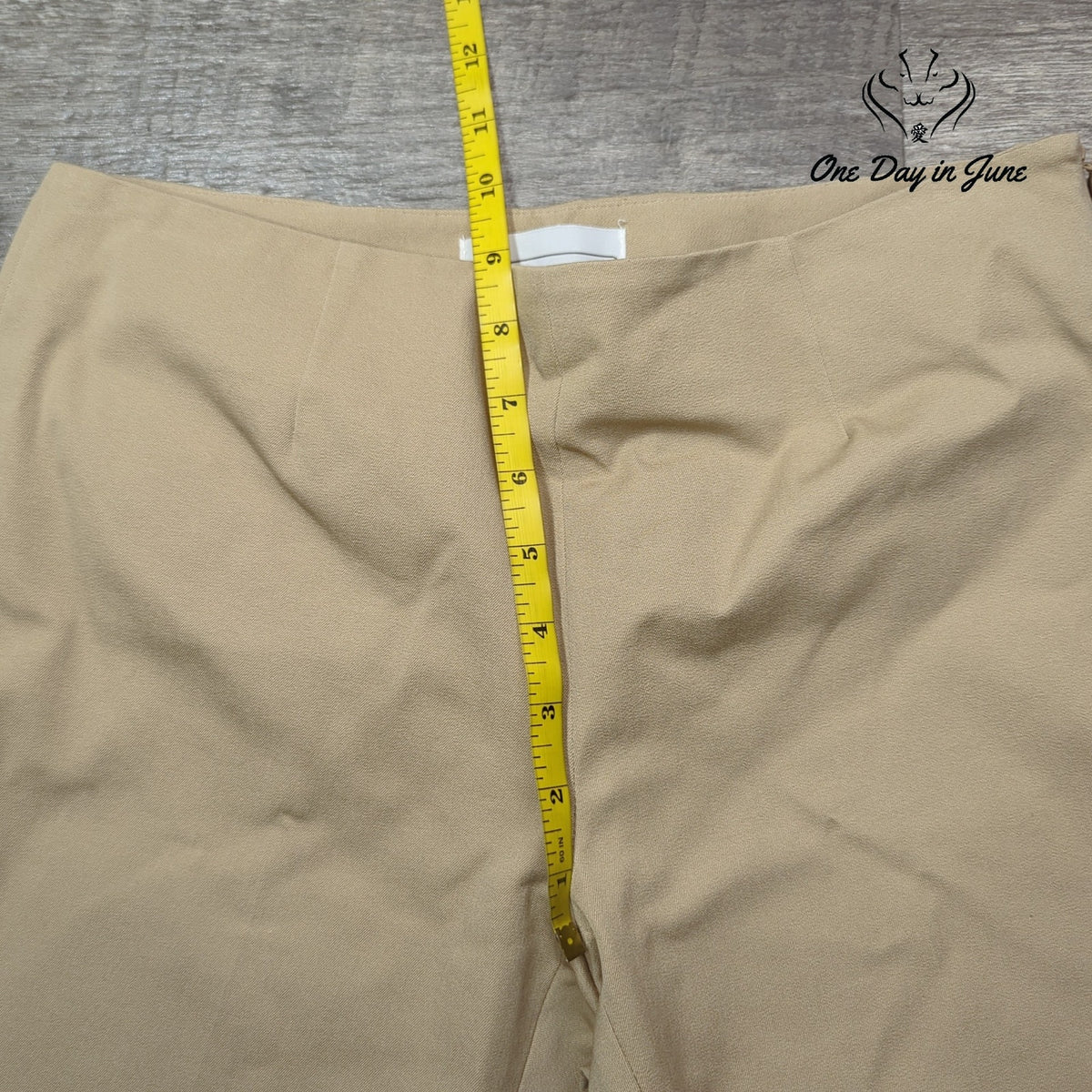 Elliot Lauren Ankle Dress Pants Beige Tan Flat Front Trousers Size 2