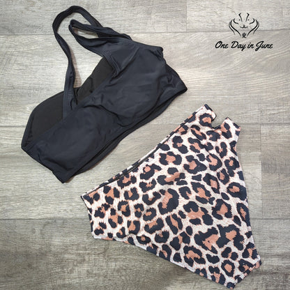 Jodimitty One Shoulder Bikini Swimsuit Size L