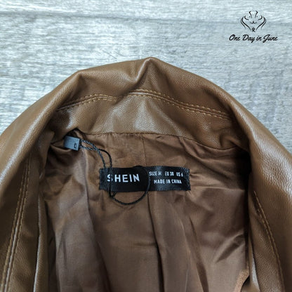 Shein Faux Leather Jacket Size 6