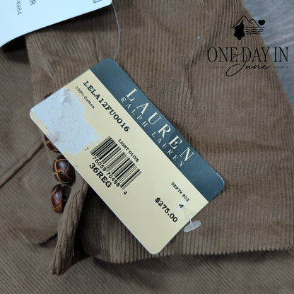 Ralph Lauren 2 Button Corduroy Blazer Size 36 Reg