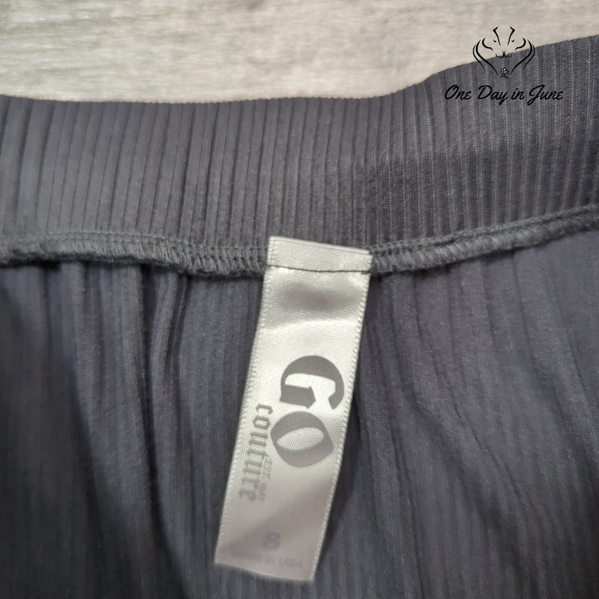 Go Couture Ribbed Tulip High Low Midi Skirt Black Pull On Size S