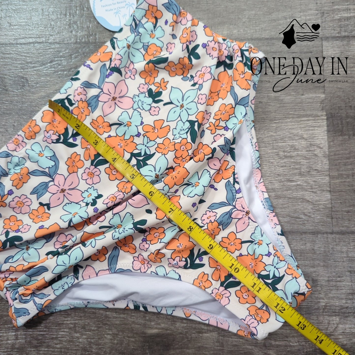 Soucrat Ruffle Shoulder Bikini Swimsuit Size M