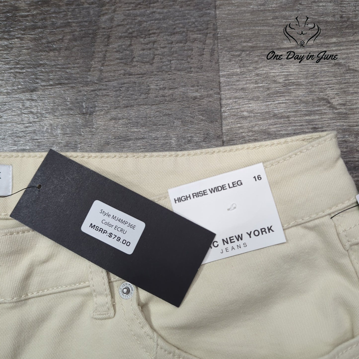 Marc New York High Rise Wide Leg Jeans Size 16