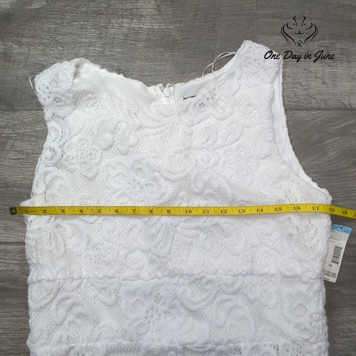metaphor Sleeveless Lace Layered Mini Dress Size 14