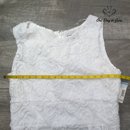 metaphor Sleeveless Lace Layered Mini Dress Size 14