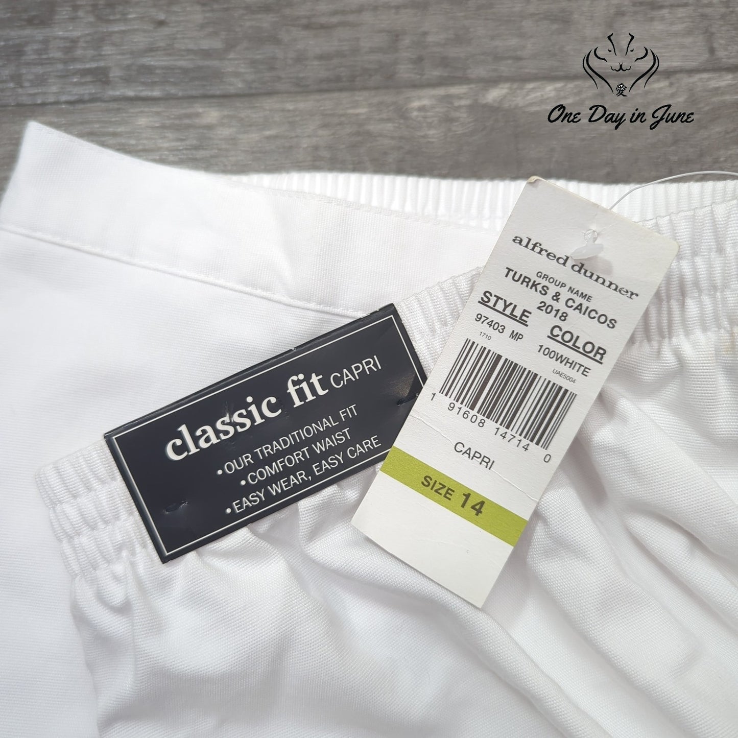 Alfred Dunner Turks & Caicos Capri Pants Size 14