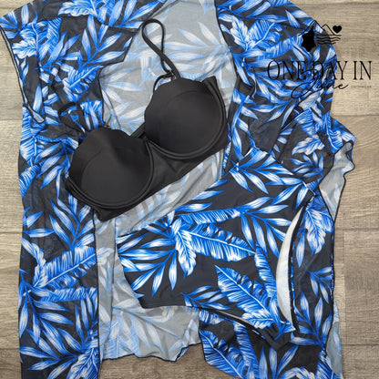 CharmLeaks Molded Cup 3 Piece Bikini Swimsuit Size S